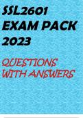 SSL2601 EXAM PACK 2023