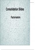Factorization consolidation slides