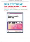 Test Bank for Basic Geriatric Nursing 7th Edition By Patricia A. Williams ISBN 9780323554558, 0323554555 Chapter 1-20 Complete Guide A+