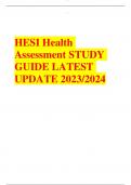 HESI Health  Assessment STUDY  GUIDE LATEST  UPDATE 2023/2024