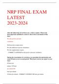NRP FINAL EXAM  LATEST  2023-2024