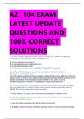 AZ- 104 EXAM  LATEST UPDATE  QUESTIONS AND  100% CORRECT  SOLUTIONS