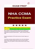   NHA: Medical Assistant(CCMA) Certification Practice Test 2.0 A /150 Questions With Verified Answers (A+)