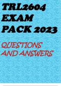 TRL2604 EXAM PACK 2023