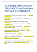 Georgettes LMR study set 2023-2024 Exam Questions with Complete Solutions 