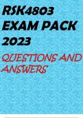 RSK4803 EXAM PACK 2023