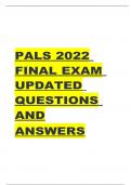 AHA PALS FINAL EXAM 2022|2023 ,100% accurate answers 