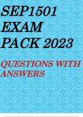 SEP1501 EXAM PACK 2023