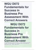 Success in  Business Pre Assessment With Correct Answers.                                  WGU D072  Fundamentals for  Success in  Business Pre  Assessment With  Correct Answer                                                    An organization plans to cl