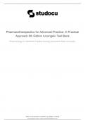 nsored or endorsed by any college or university Pharmacotherapeutics for Advanced Practice- A Practical Approach 5th Edition Arcangelo Test Bank Pharmacology for Advanced Practice Nursing (Kennesaw State University) Downloaded by Patrick Liquete (patrickl