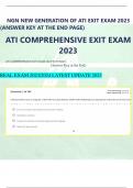 NGN NEW GENERATION OF ATI EXIT EXAM 2023 (ANSWER KEY AT THE END PAGE) ATI COMPREHENSIVE EXIT EXAM 2023  ATI COMPREHENSIVE EXIT EXAM 2023 WITH NGN (Answer Key at the End) REAL EXAM 2023/2024 LATEST UPDATE 2023