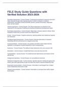 FELE Study Guide Questions with Verified Solution 2023-2024