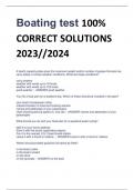 Boating test 100%  CORRECT SOLUTIONS  2023//2024