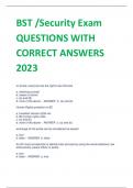 BST /Security Exam QUESTIONS WITH  CORRECT ANSWERS  2023