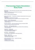 Pharmacology Kaplan Remediation Study Guide