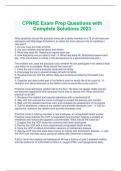  CPNRE Exam Prep Questions with Complete Solutions 2023