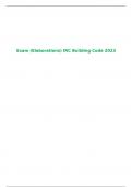 Exam (Elaborations) IRC Building Code 2023