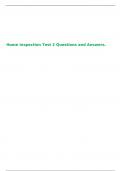 Home Inspection Test 2 Questions and Answers.