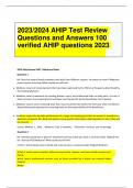 2023/2024 AHIP Test Review Questions and Answers 100 verified AHIP questions 2023