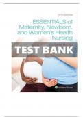 ESSENTIALS OF MATERNITY NEWBORN AND WOMEN’S HEALTH NURSING 5TH EDITION RICCI TEST BANK (All Chapters)