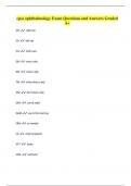 cpss ophthalmology Exam Questions and Answers Graded A+