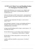 CCTP Level 1-Basic Care and Handling Section 3-2: Emergency Procedures Exam