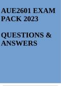 AUE2601 EXAM PACK 2023