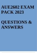 AUE2602 EXAM PACK 2023