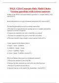 WGU C214 Concepts Only Multi Choice Version questions with correct answers