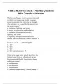 NEHA REHS/RS Exam - Practice Questions With Complete Solutions