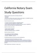 California Notary Exam  Study Questions