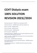 CCHT Dialysis exam  100% SOLUTION  REVISION 2023//2024