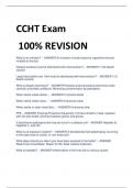 CCHT Exam Review Questions and Answers Latest 2023 - 2024 [100% correct answers]