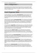 Unit 4 - Managing An Event (Assignment 1) [DISTINCTION] P1, P2, M1, D1