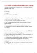 CIPP US Practice Questions with correct answers