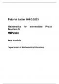 Mathematics for Intermediate Phase Teachers IV MIP2602
