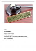 LML4806/ COMPANY LAW FI CONCESSION EXAM 2023 DUE 25 AUGUST