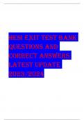 HESI EXIT TEST BANK  QUESTIONS AND  CORRECT ANSWERS  LATEST UPDATE  2023/2024