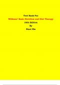 Test Bank - Williams’ Basic Nutrition and Diet Therapy 16th Edition By Staci Nix| Chapter 1 – 23, Latest Edition|