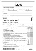 AQA GCSE CHINESE MANDARIN-G-8673-LF-QUESTION PAPER-18May23-Foundation Tier Paper 1 Listening