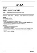 AQA ENGLISH LITERATURE-G-8702-1-QUESTION PAPER 2023-Paper 1 Shakespeare and the 19th-century novel