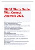 SMQT Study Guide 2023 with complete solution 