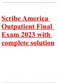Scribe America Outpatient Final Exam 2023 with complete solution