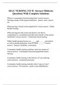 SELU NURSING 332 W. Stewart Midterm Questions With Complete Solutions