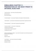 EMBALMING CHAPTER 11 PREPARATION OF THE BODY PRIOR TO ARTERIAL INJECTION fully solved graded A+ 2023