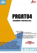 PRGRT04 Assignment (DETAILED ANSWERS) Portfolio 2023