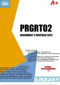 PRGRT02 Assignment 3 (DETAILED ANSWERS) Portfolio 2023 (794199) - DUE 1 SEPTEMBER 2023