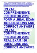 RN VATI COMPREHENSIVE PREDICTOR 2023 FORM A .REAL EXAM 180 QUESTIONS AND CORRECT ANSWERS RN VATI COMPREHENSIVE PREDICTOR 2023 REAL EXAM 180 QUESTIONS AND CORRECT ANSWERS RN VATI COMPREHENSIVE PREDICTOR 2023 REAL EXAM 180 QUESTIONS AND CORRECT ANSWERS RN V