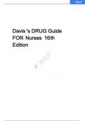 DAVIS DRUG GUIDE FOR NURSES 16TH  EDITION VALLERAND SANOSKI TEST BANK