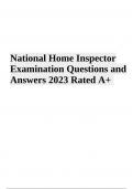 National Home Inspector Exam Questions and Answers | Latest 2023/2024